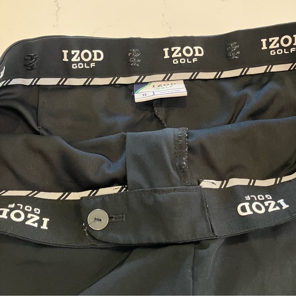 Izod Black Golf Skirt Skort With Shorts Underneath Women's Size 12 - Picture 12 of 16